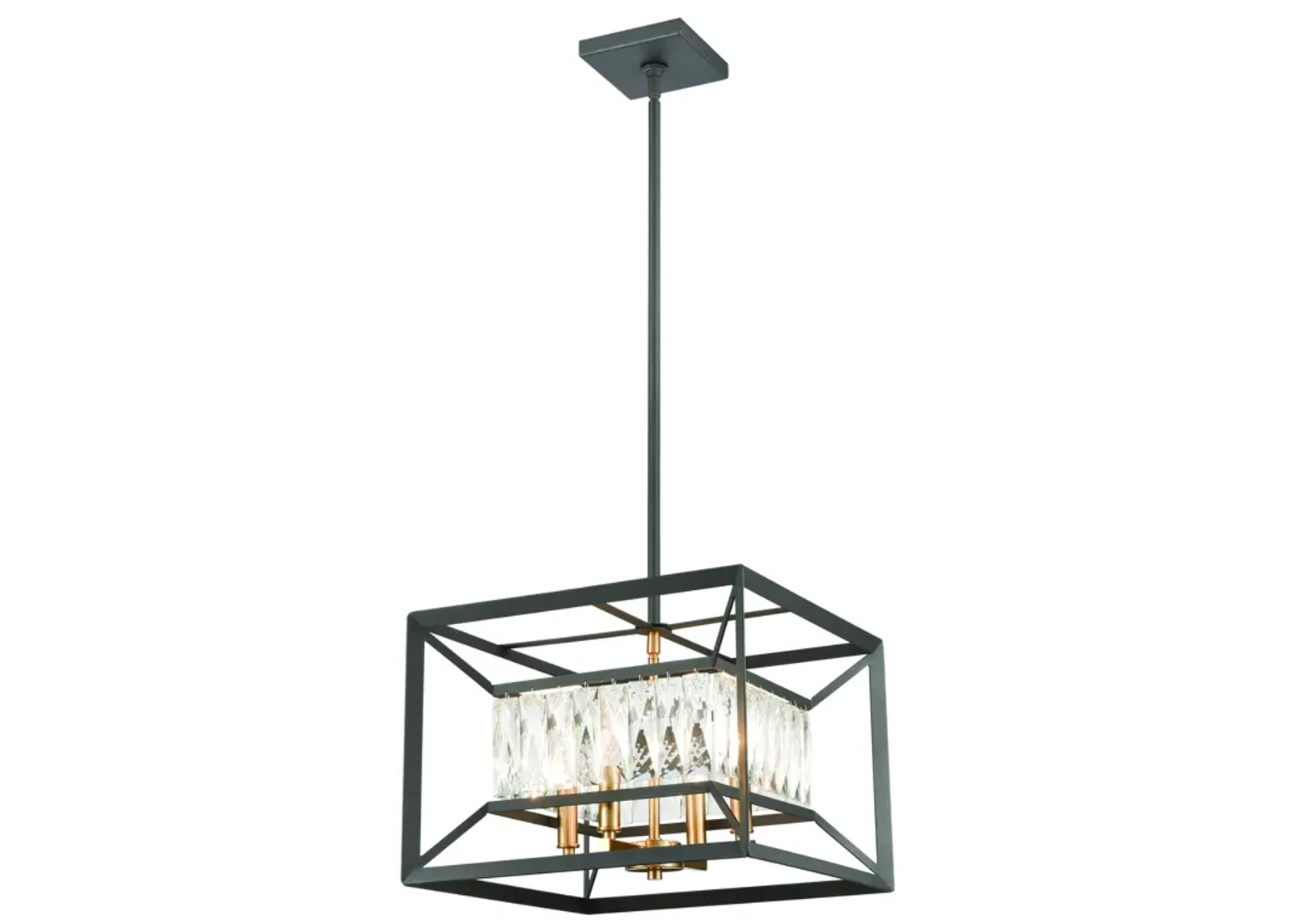 Starlight 15" Wide 4-Light Chandelier - Charcoal