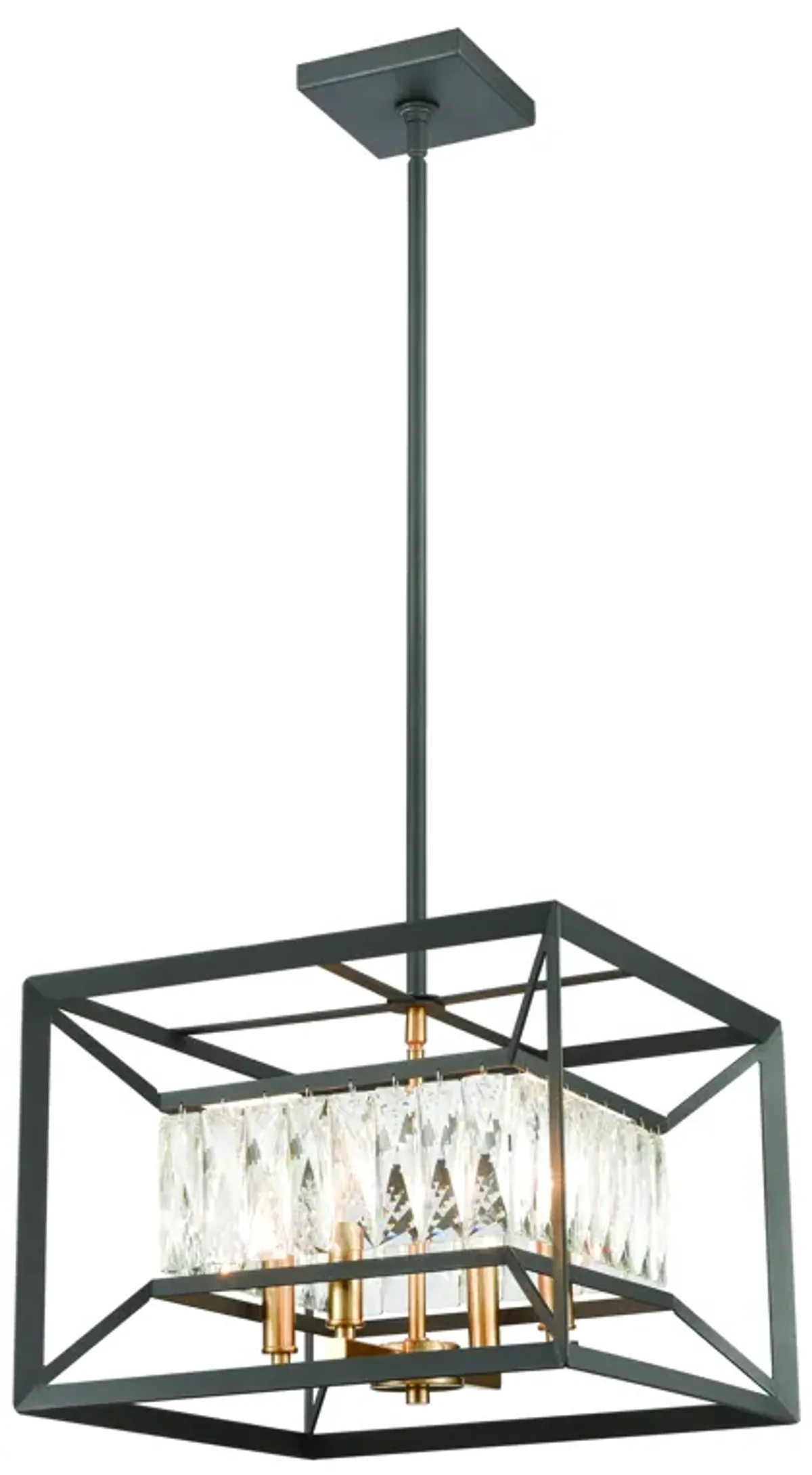 Starlight 15" Wide 4-Light Chandelier - Charcoal