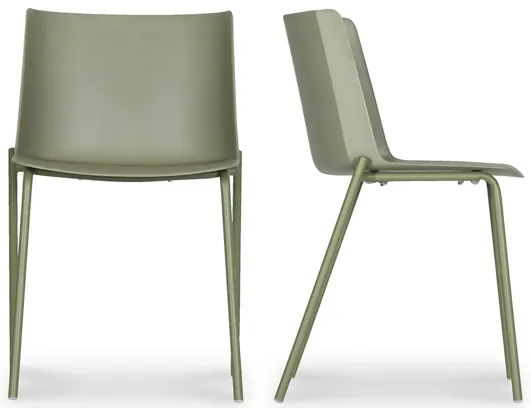 SILLA OUTDOOR DINING CHAIR SAGE GREEN-SET OF TWO