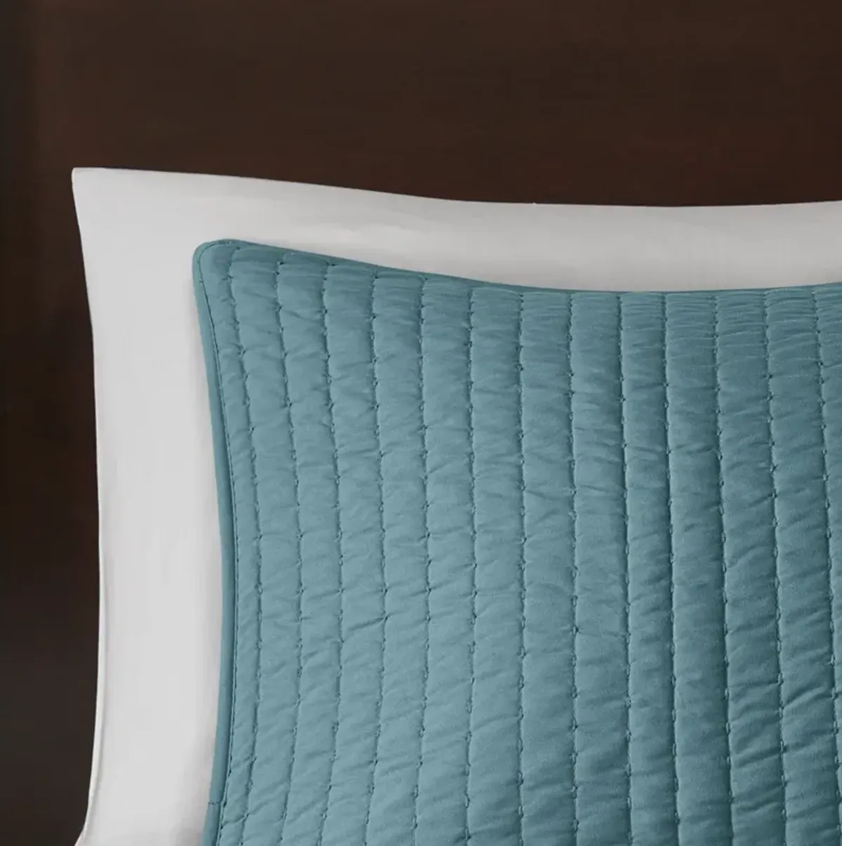 Madison Park Keaton Teal 3 Piece Quilt Set