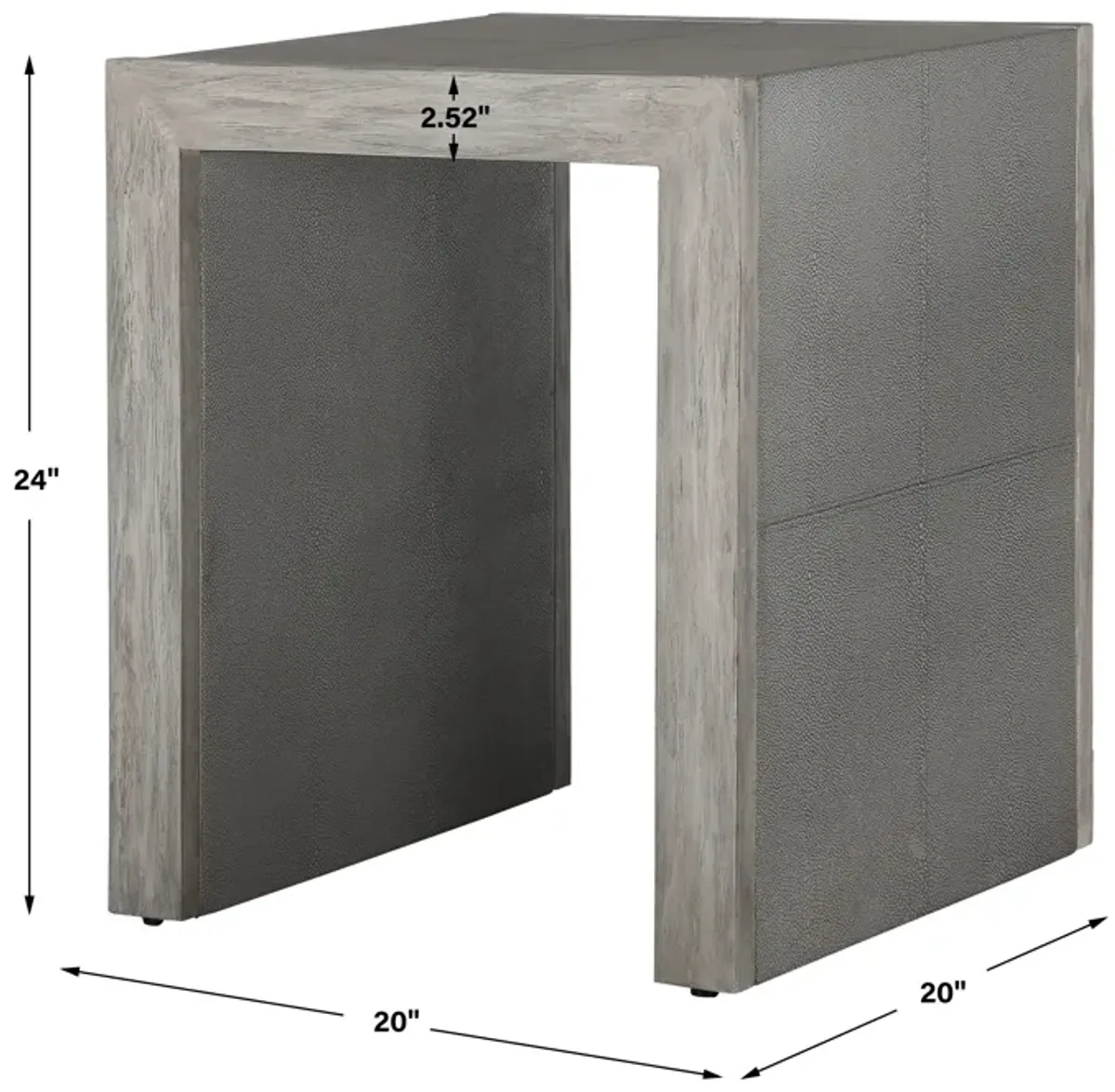 Aerina Modern Gray End Table