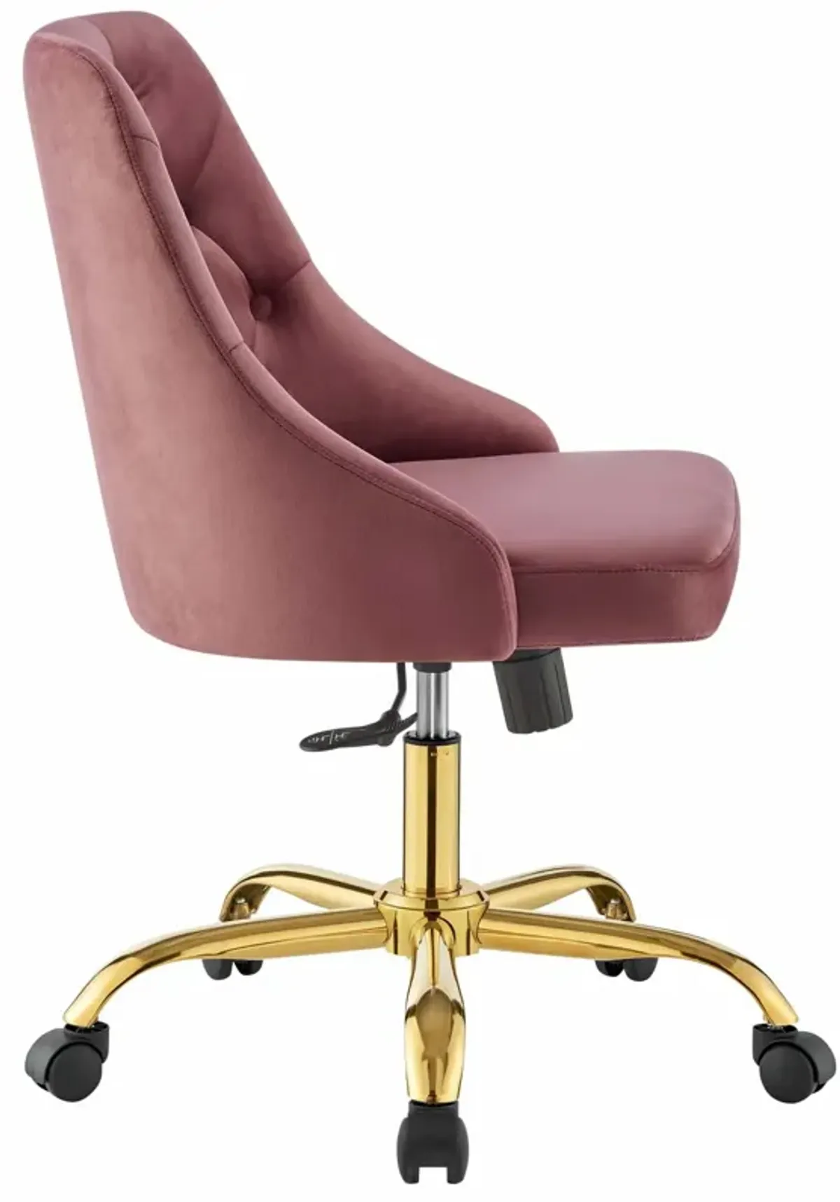 Distinct Tufted Swivel Performance Velvet Office Chair