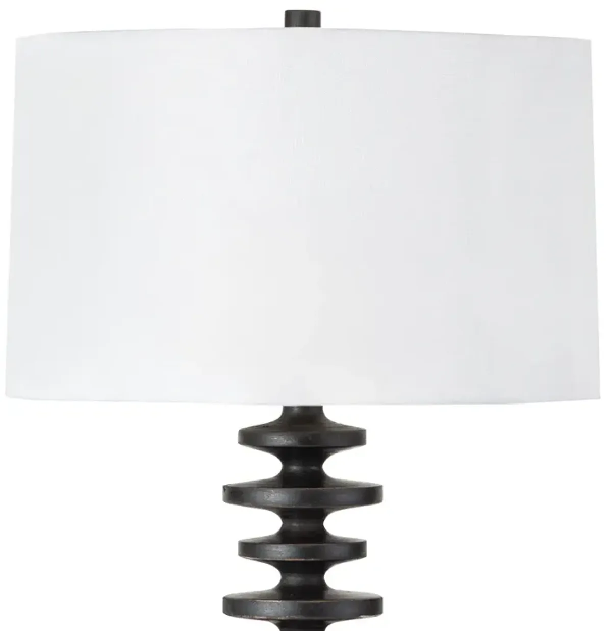 Fishbone Ebony Buffet Table Lamp 