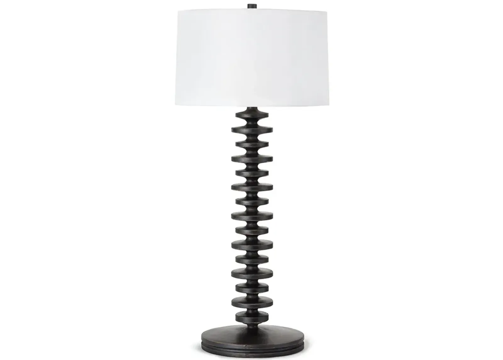 Fishbone Ebony Buffet Table Lamp 