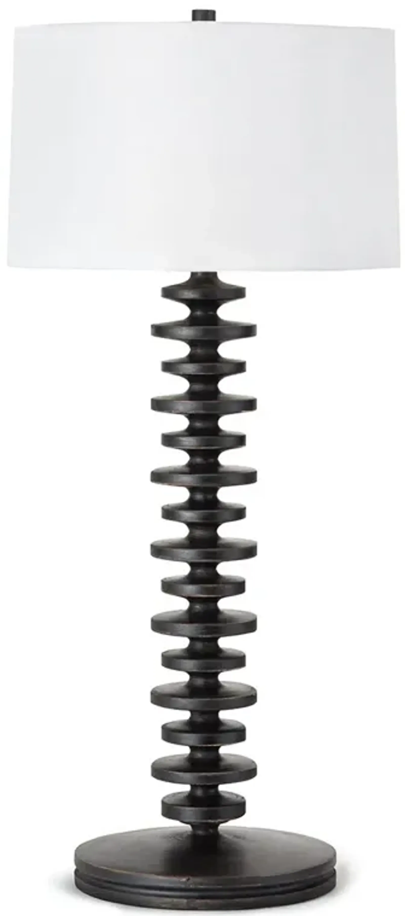 Fishbone Ebony Buffet Table Lamp 