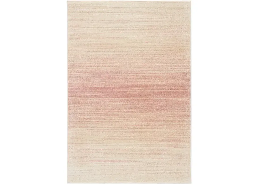 Adirondack Contemporary Pink / Ivory 4' X 6' Powerloomed Rug