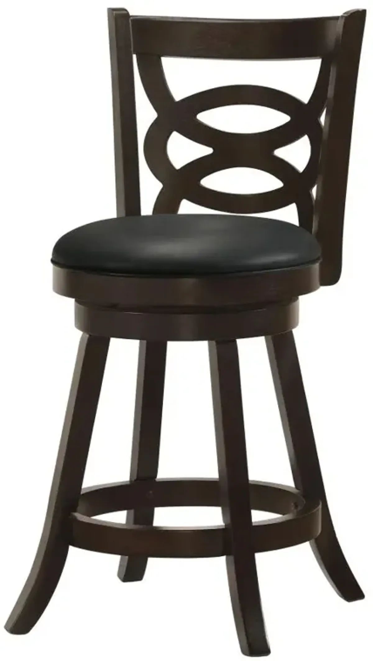 Calecita Swivel Counter Height Stools with Upholstered Seat Cappuccino (Set of 2)