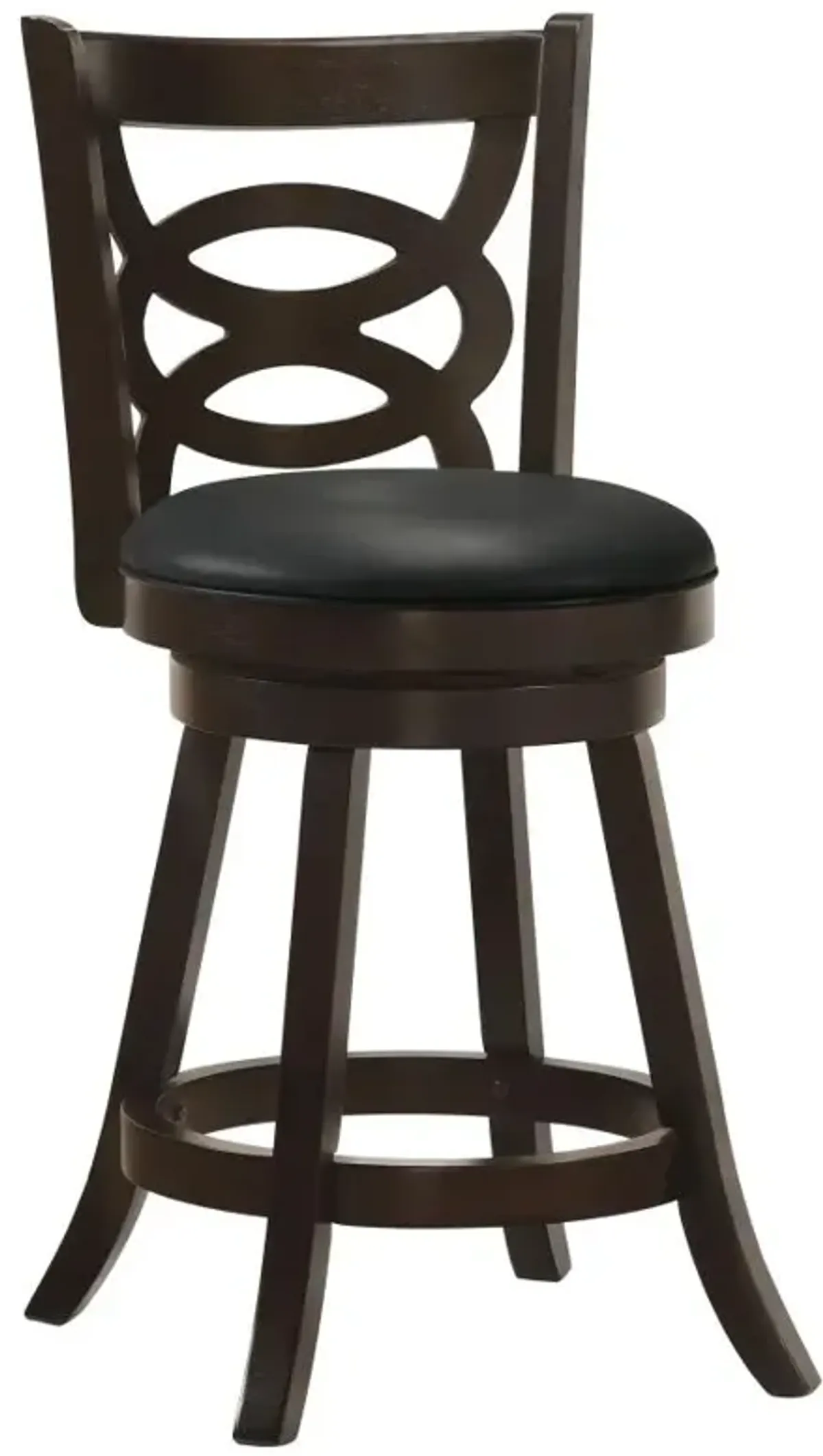 Calecita Swivel Counter Height Stools with Upholstered Seat Cappuccino (Set of 2)