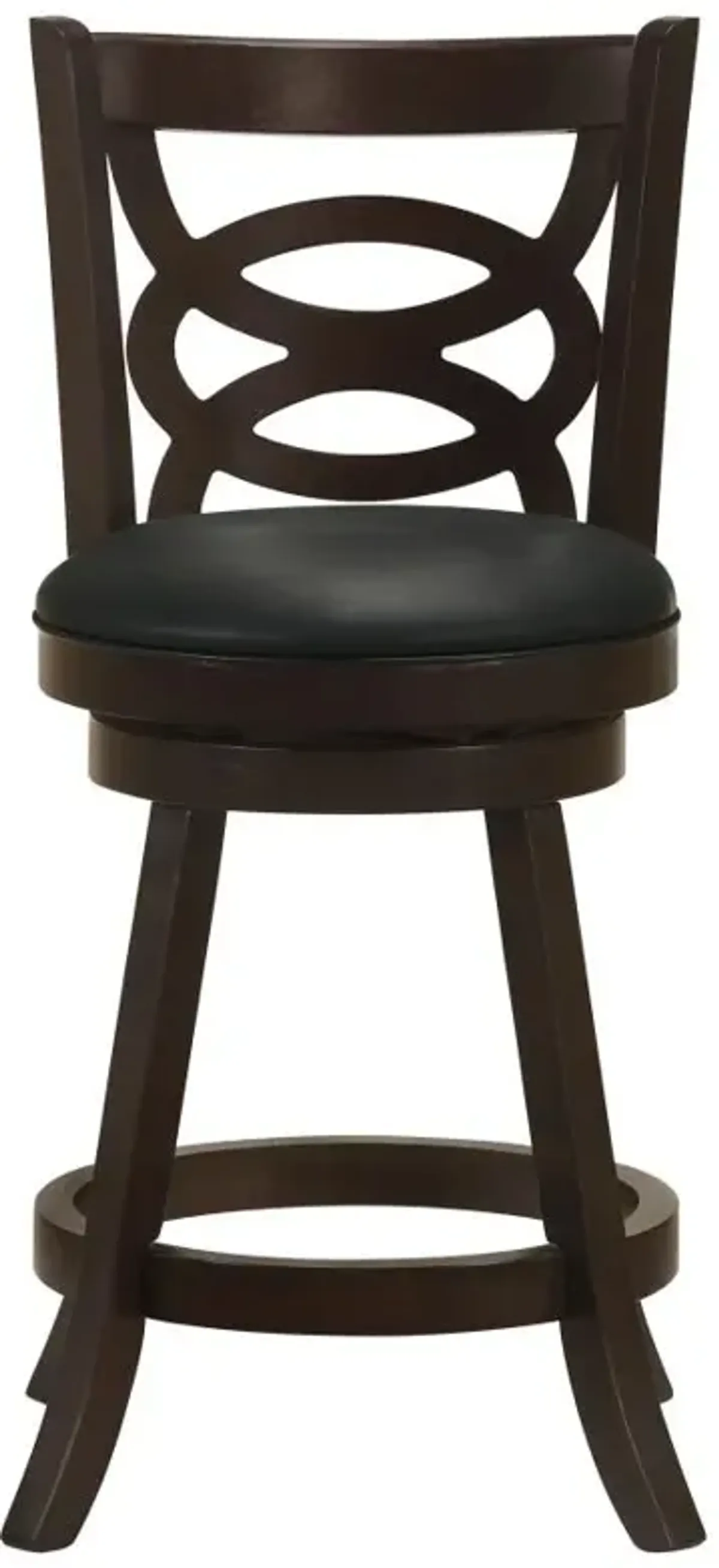 Calecita Swivel Counter Height Stools with Upholstered Seat Cappuccino (Set of 2)