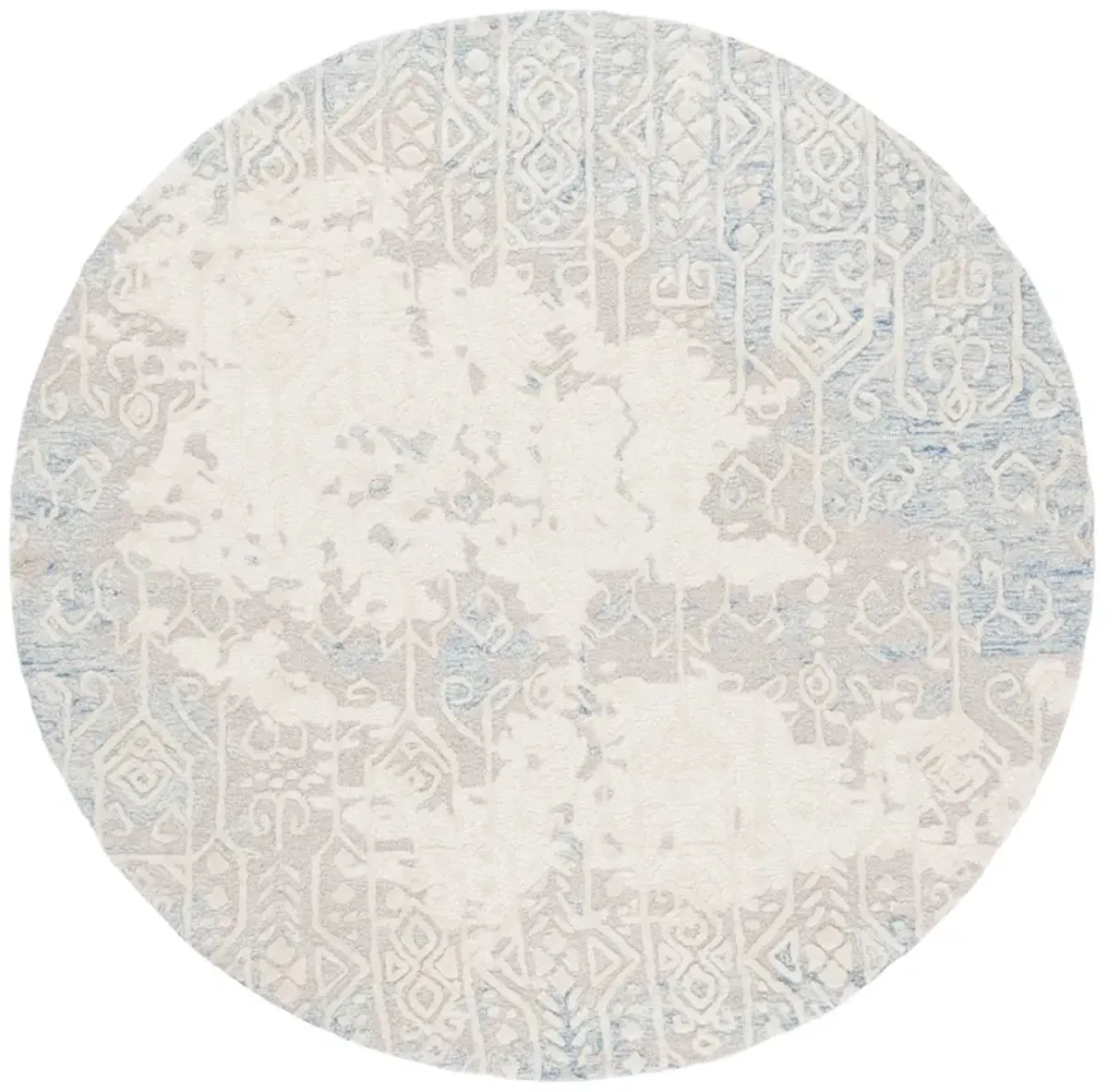 EBONY 130 BLUE  6' x 6' Round Round Rug