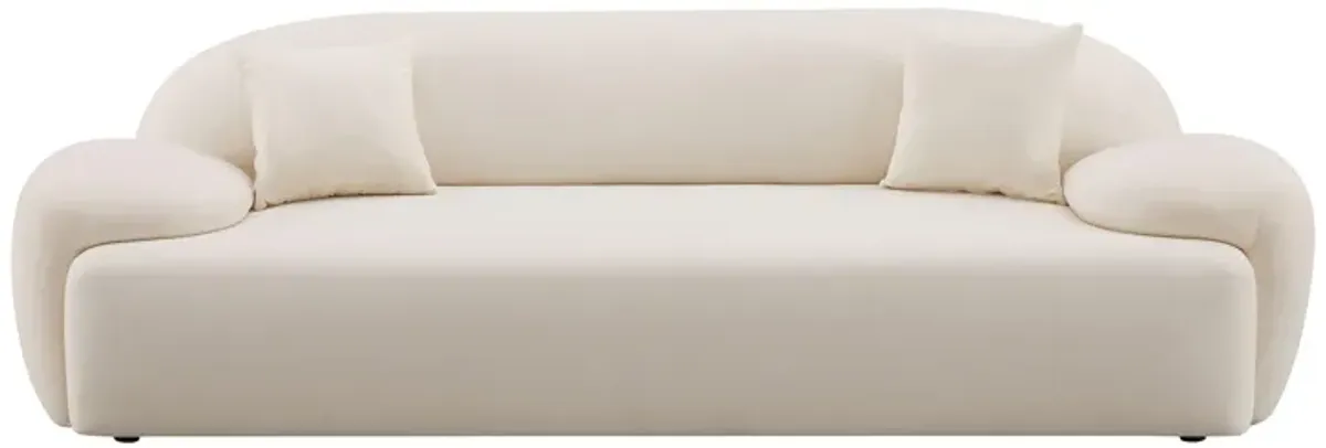 Allegra Cream Velvet Sofa