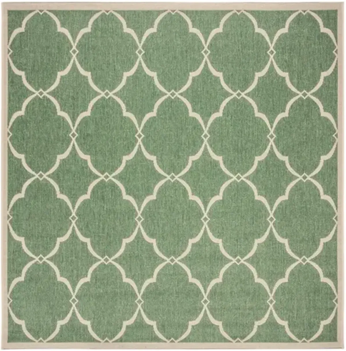 LINDEN 125 Collection LND125Y-6SQ Green / Creme 6'-7" X 6'-7" Square