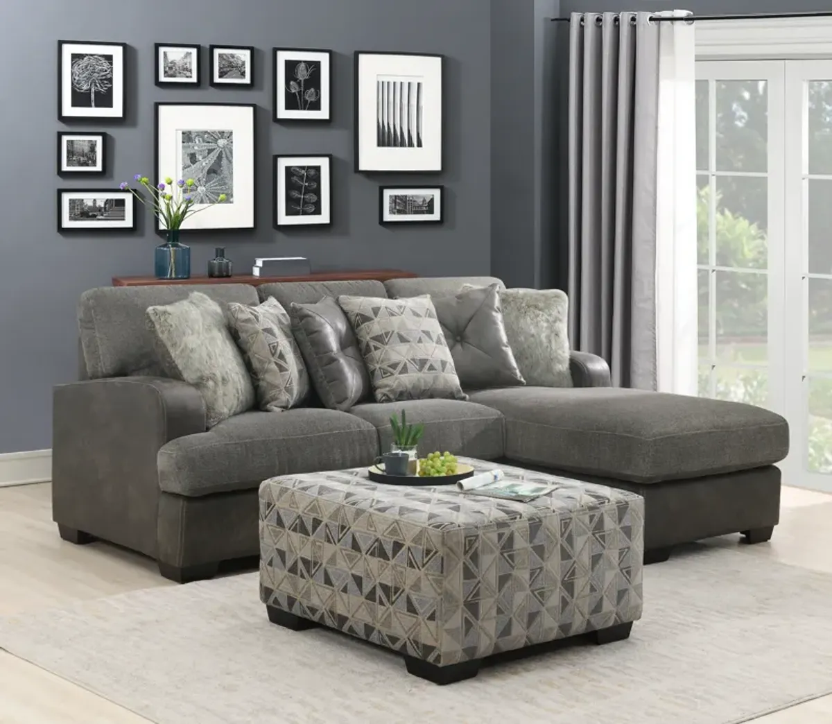 Berlin 2 Piece Right Side Facing Chaise Sectional