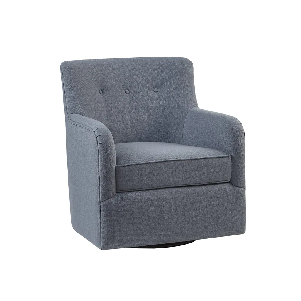 Madison Park Adele Blue Swivel Chair