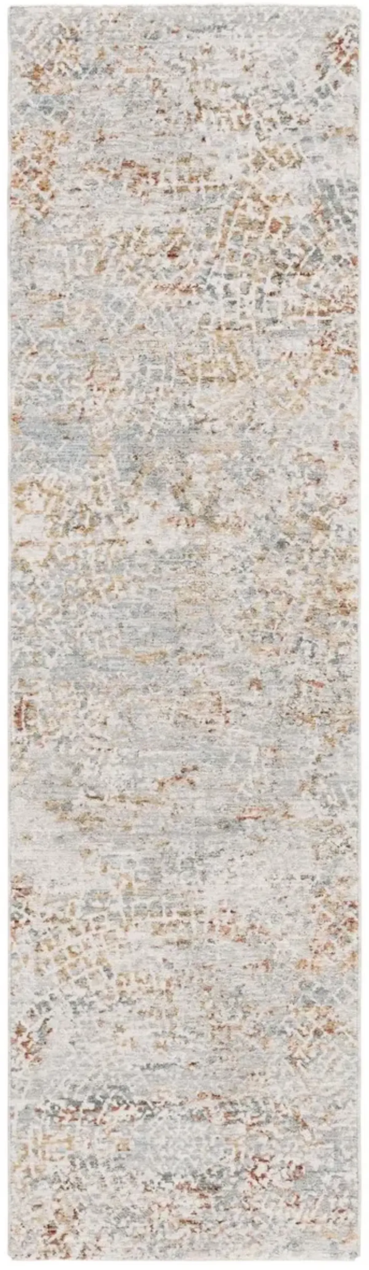 ADRIANNA 204 Blue 2'-2' X 8' Runner Rug