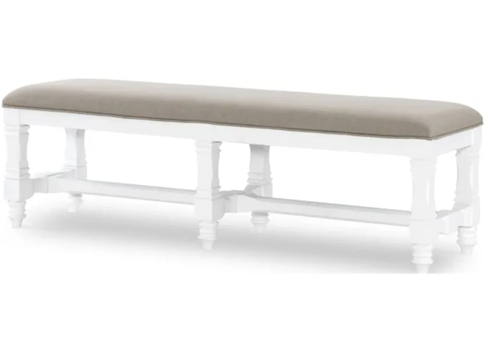 Essex White Regular Height Bench White Finish