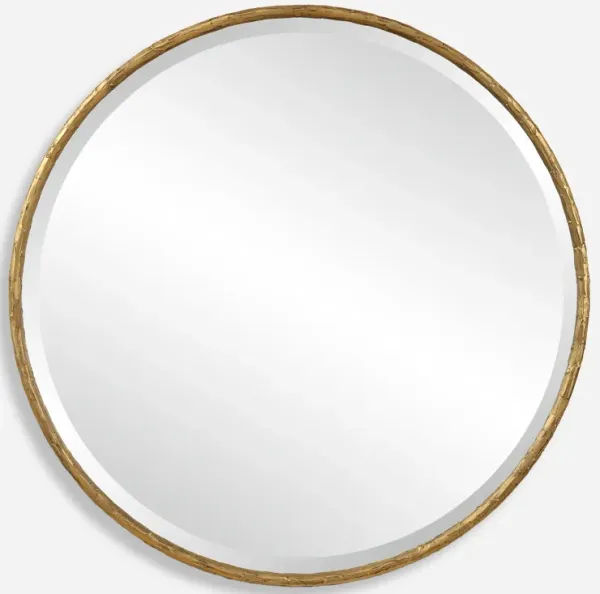 Sutton Aged Gold Round Mirror
