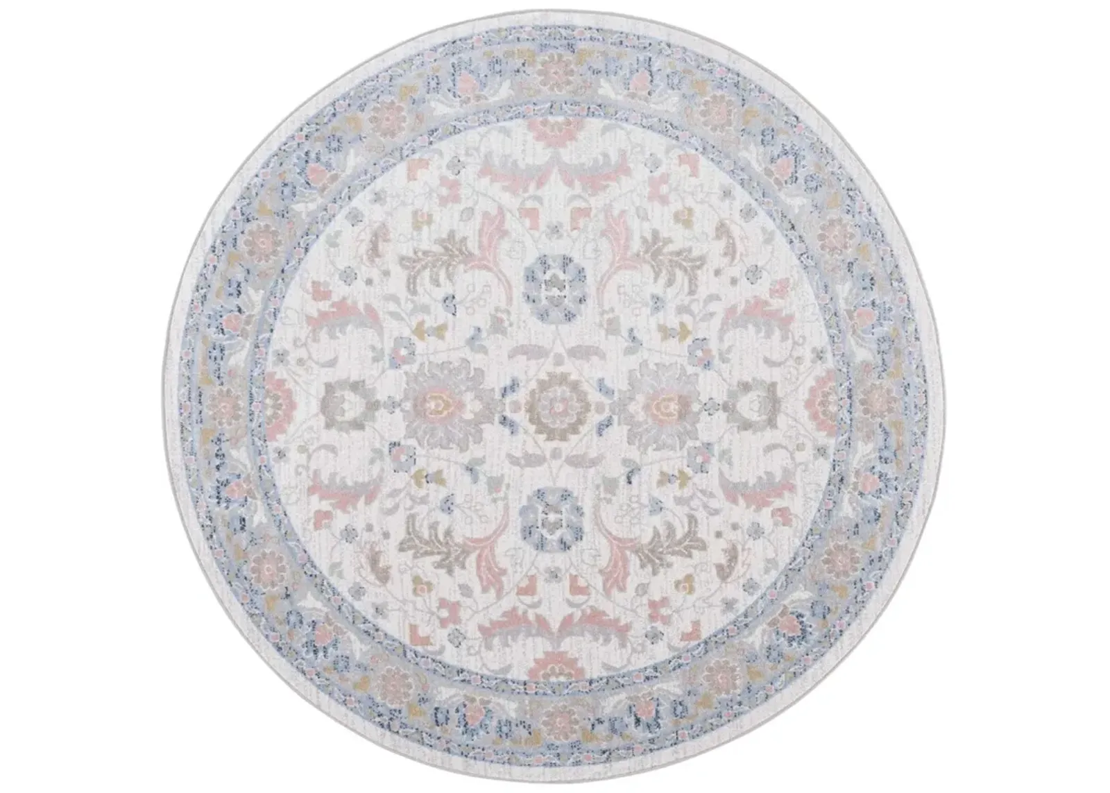 BAYSIDE 120 Blue 6'-7' X 6'-7' Round Round Rug