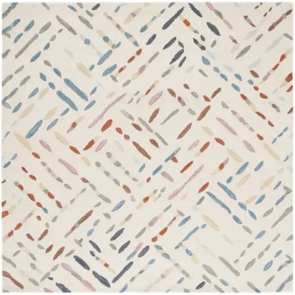 METRO 252 IVORY  4' x 4' Square Square Rug