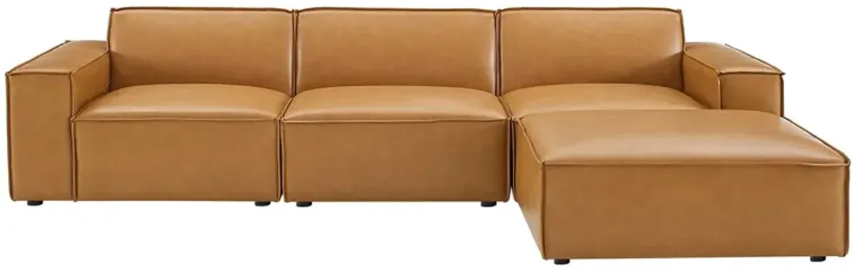 Restore 4-Piece Vegan Leather Sectional Sofa