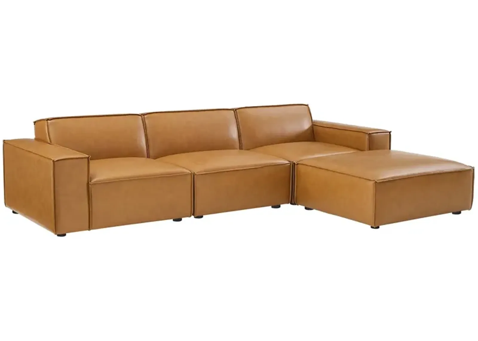 Restore 4-Piece Vegan Leather Sectional Sofa