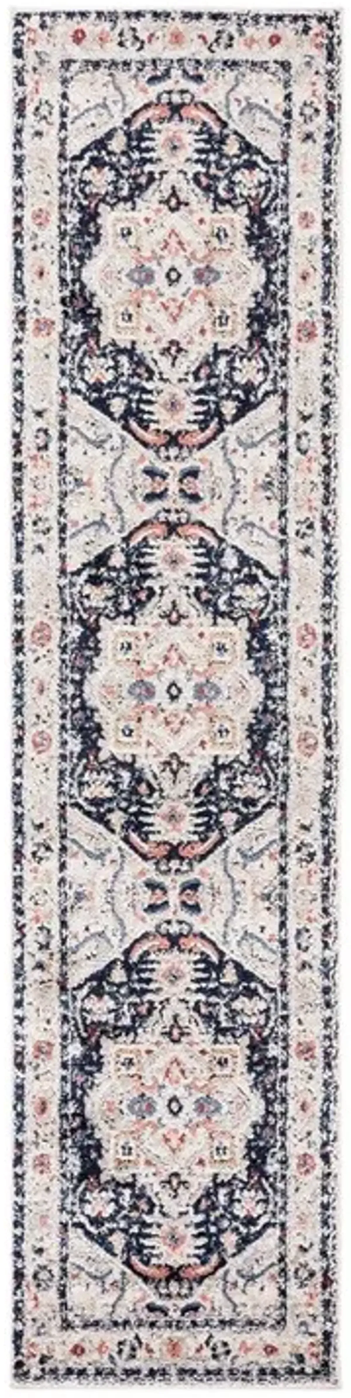 LUNA 100 Blue  2'-2' X 9' Runner Rug