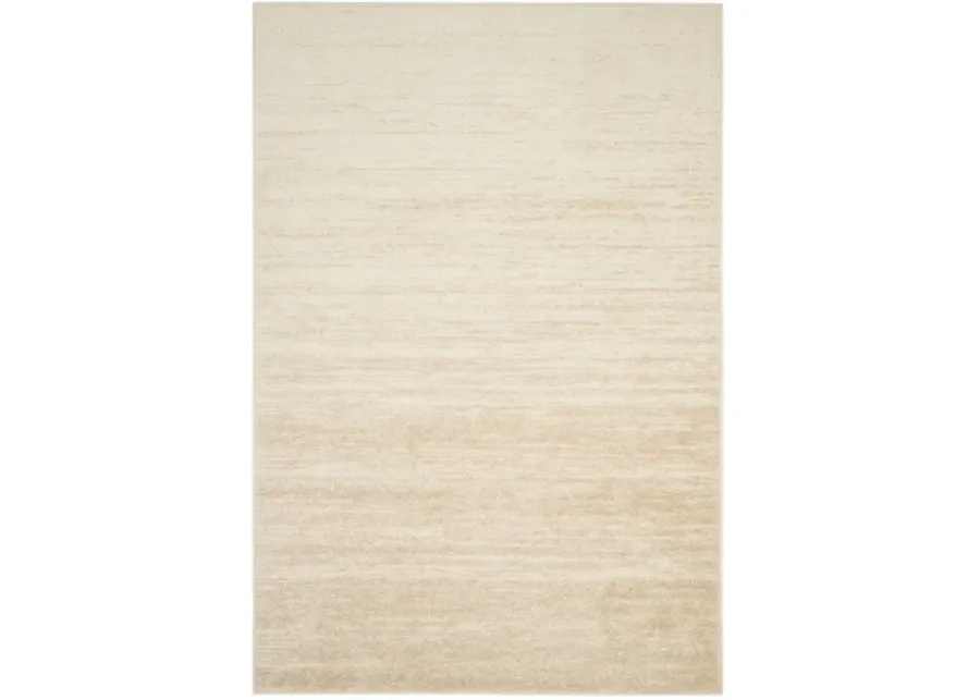 Adirondack Contemporary Champagne / Cream 2'-6" X 6' Powerloomed Rug