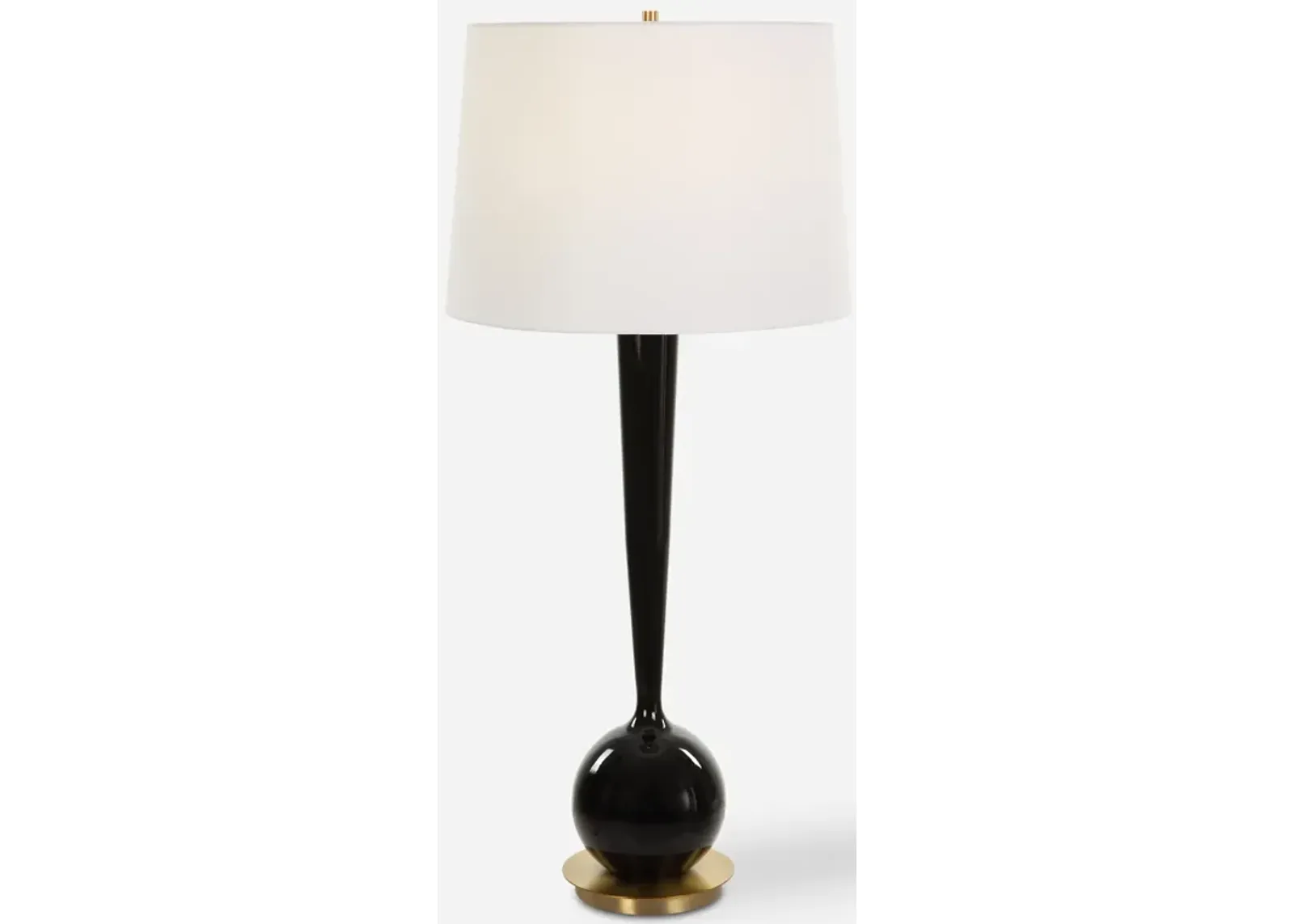 Brielle Polished Black Table Lamp