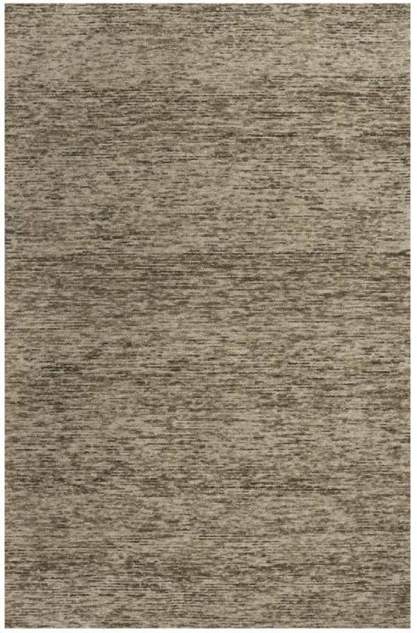 Berkshire Brown stripes Wool 7'6" x 9'6" Rectangle Rug