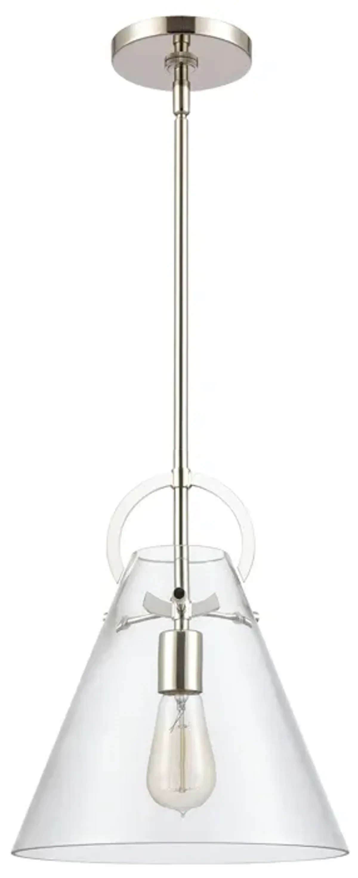 Gabby 11" Wide 1-Light Mini Pendant - Polished Nickel