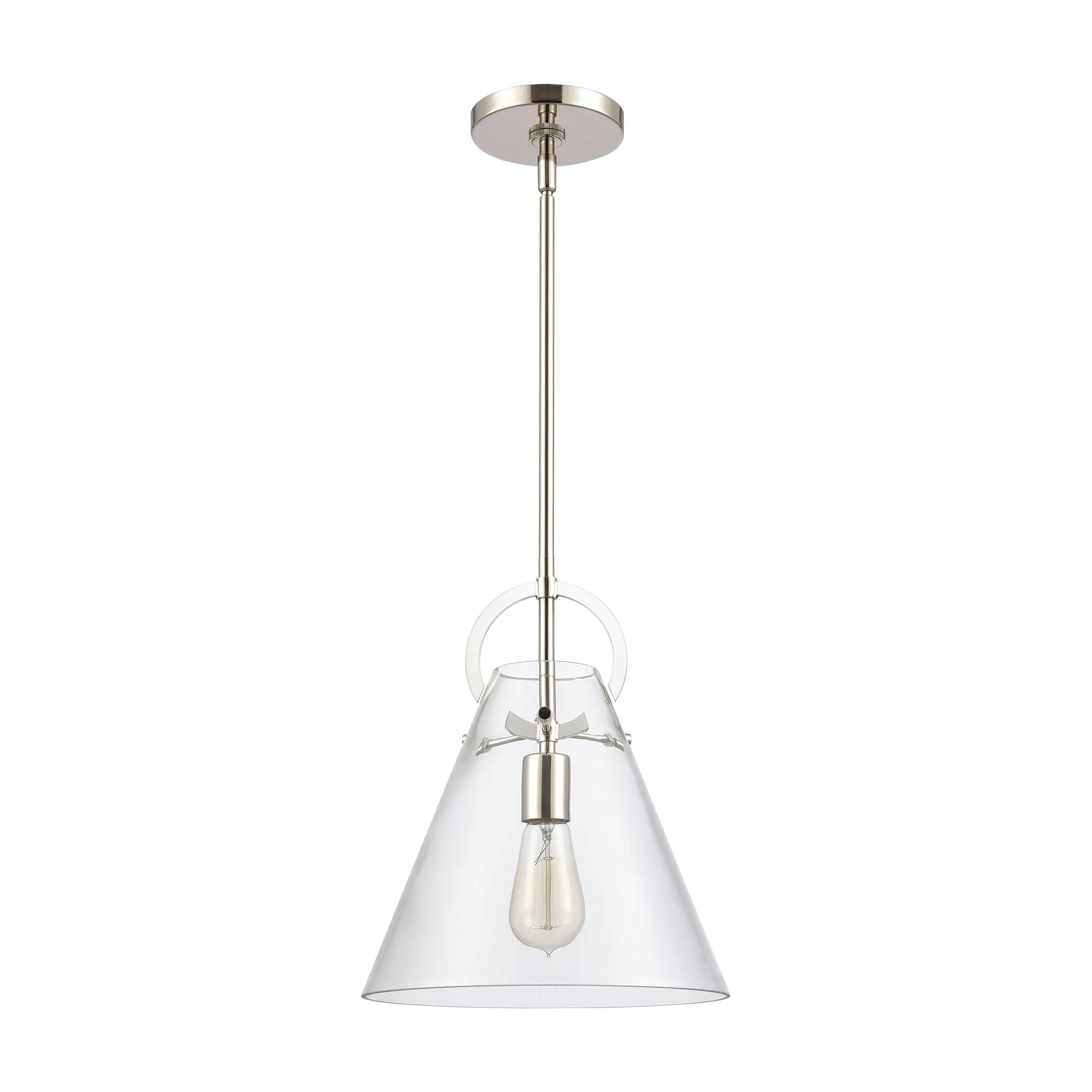 Gabby 11" Wide 1-Light Mini Pendant - Polished Nickel