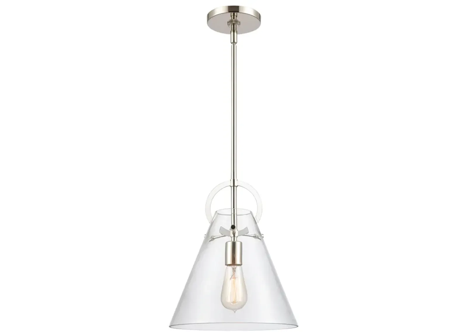 Gabby 11" Wide 1-Light Mini Pendant - Polished Nickel