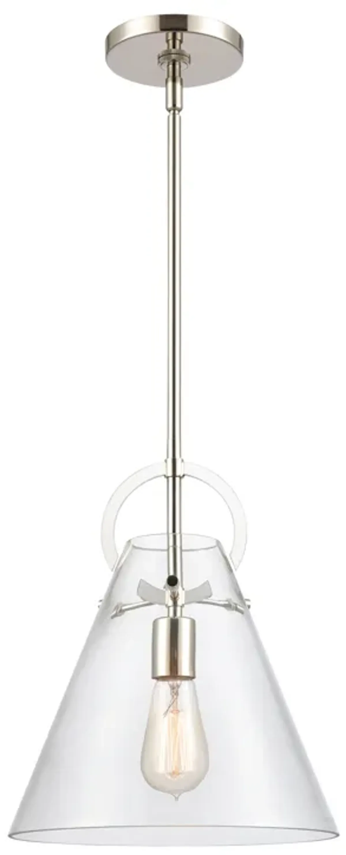 Gabby 11" Wide 1-Light Mini Pendant - Polished Nickel