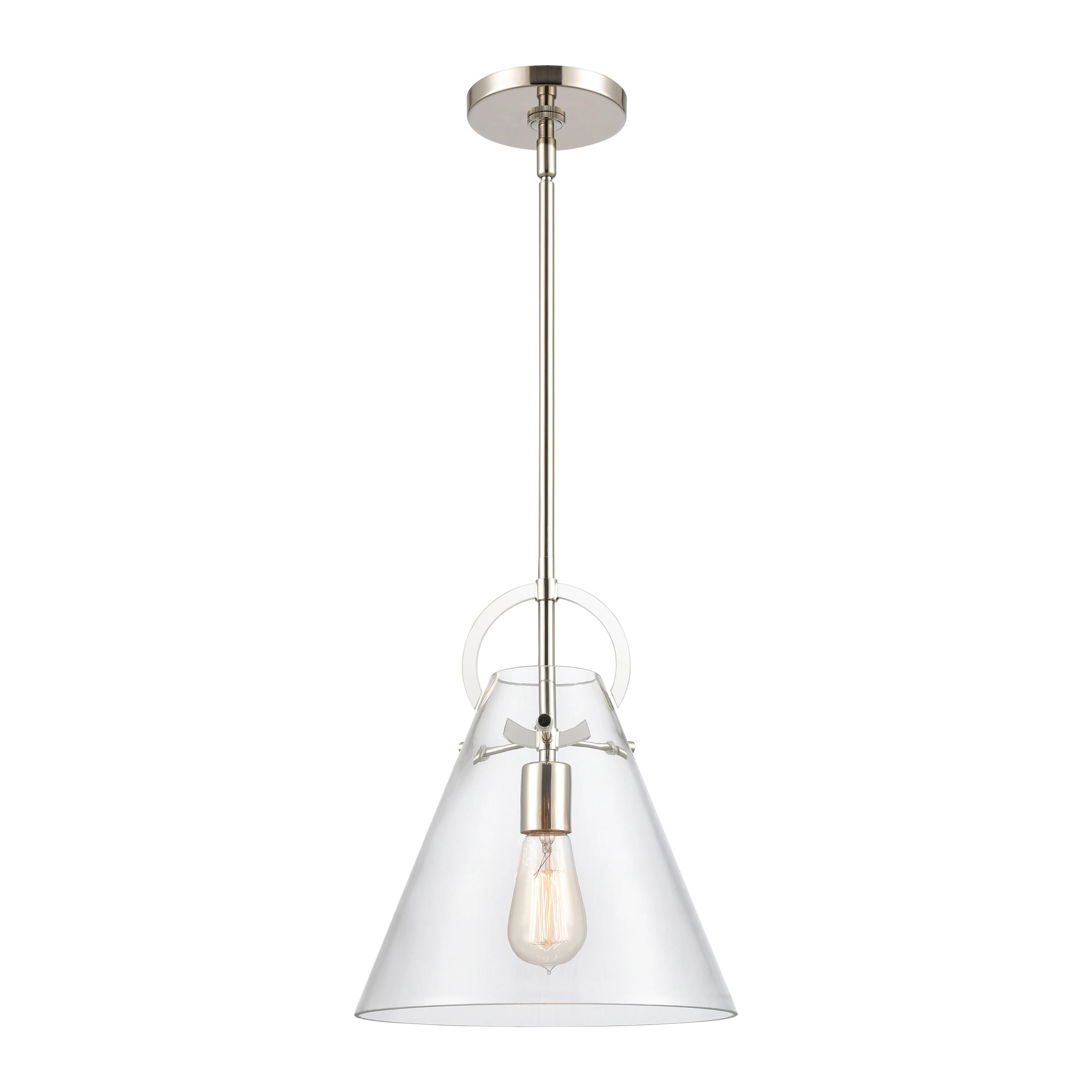 Gabby 11" Wide 1-Light Mini Pendant - Polished Nickel