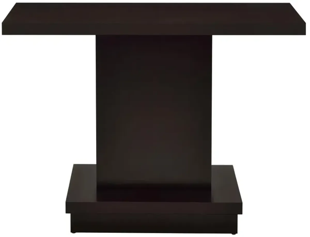 Reston Pedestal Sofa Table Cappuccino