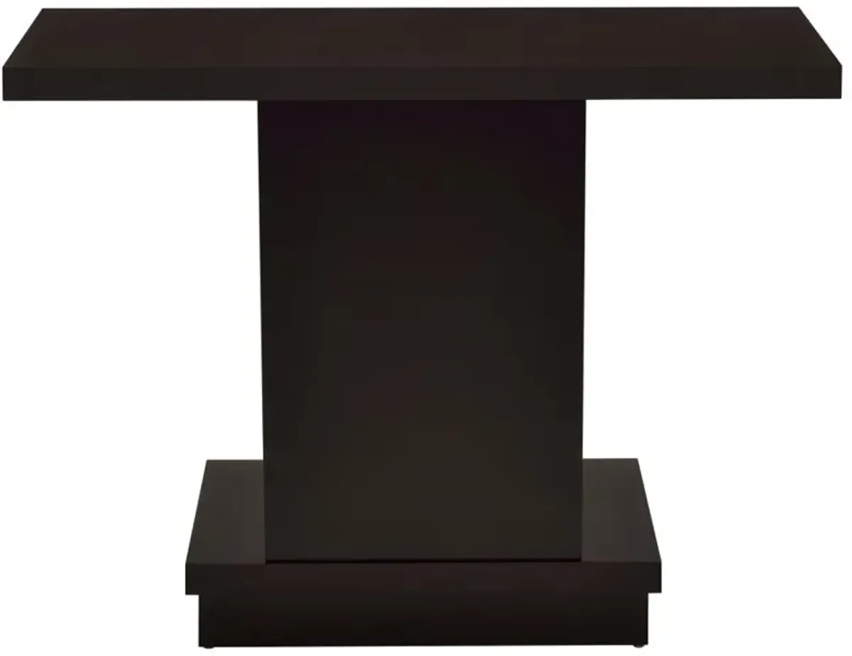 Reston Pedestal Sofa Table Cappuccino