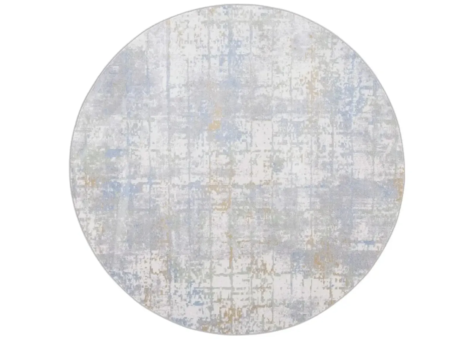 BAYSIDE 122 Blue 6'-7' X 6'-7' Round Round Rug