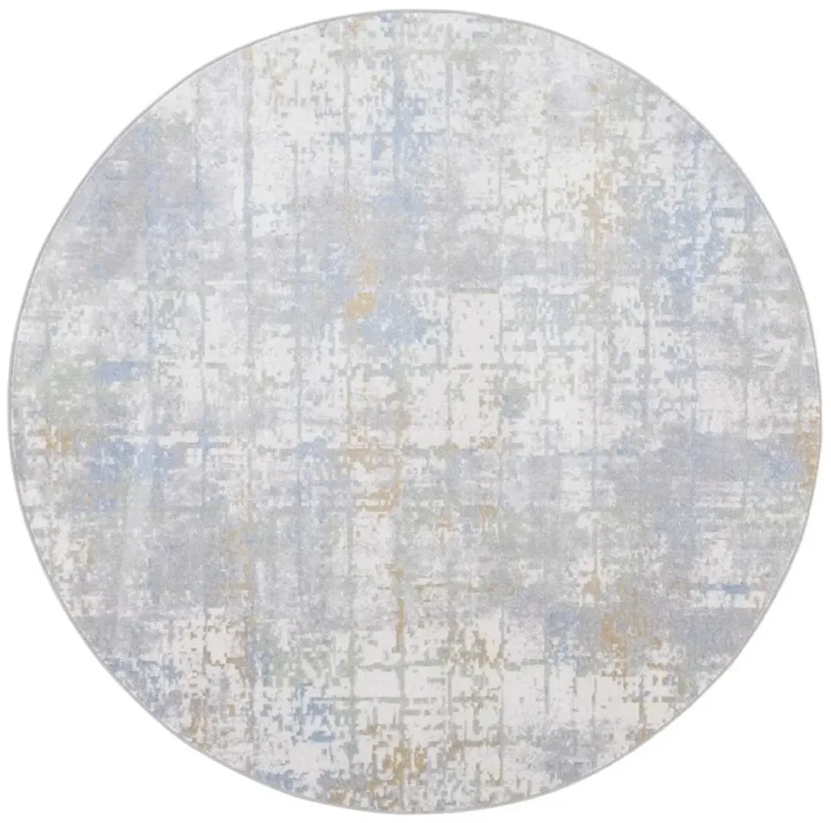 BAYSIDE 122 Blue 6'-7' X 6'-7' Round Round Rug