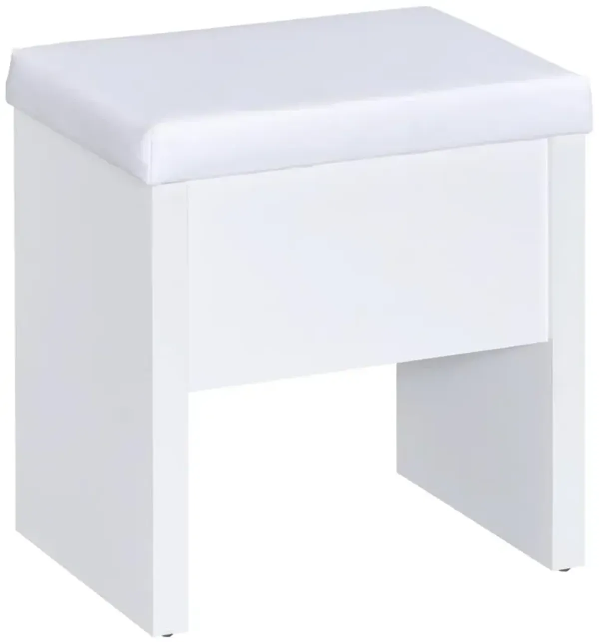 Karly 2-Piece Vanity Set with Lift-Top Stool White