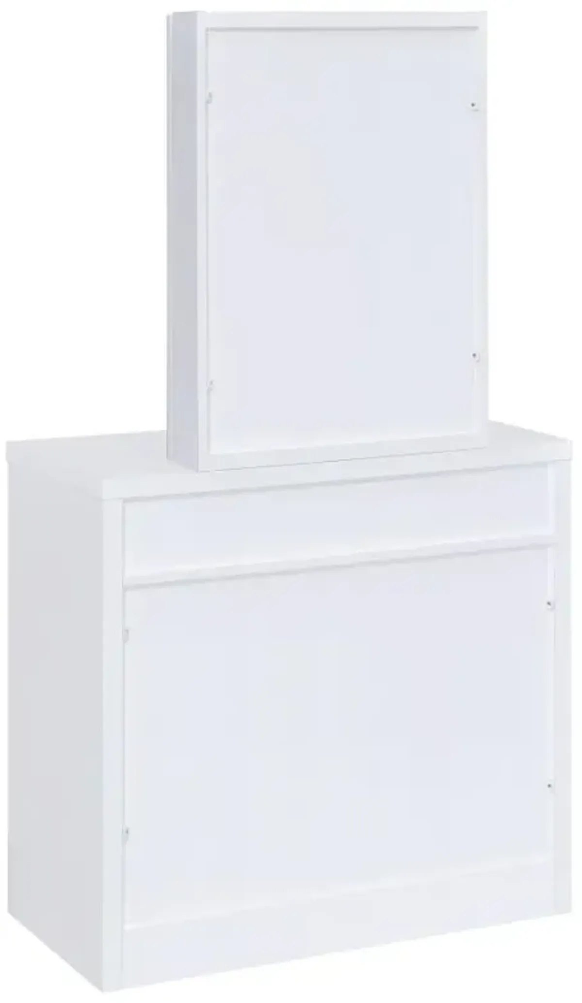 Karly 2-Piece Vanity Set with Lift-Top Stool White