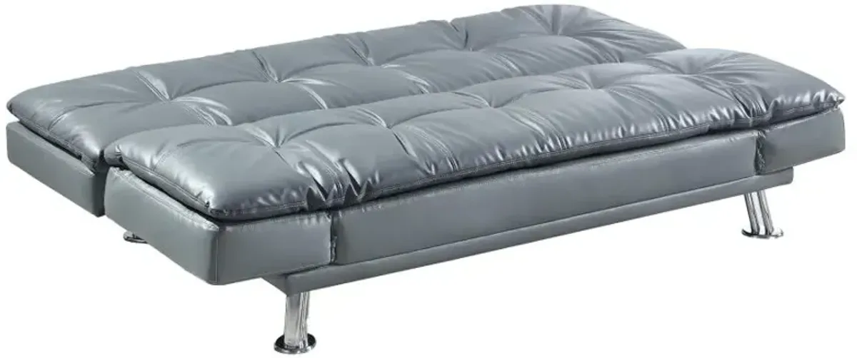 Dilleston Tufted Back Upholstered Sofa Bed Grey