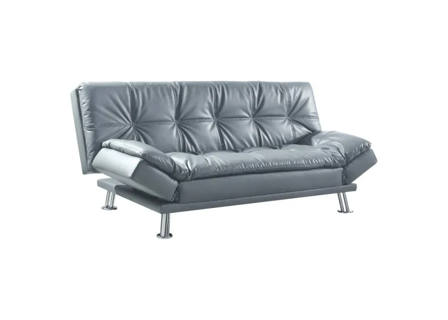 Dilleston Tufted Back Upholstered Sofa Bed Grey