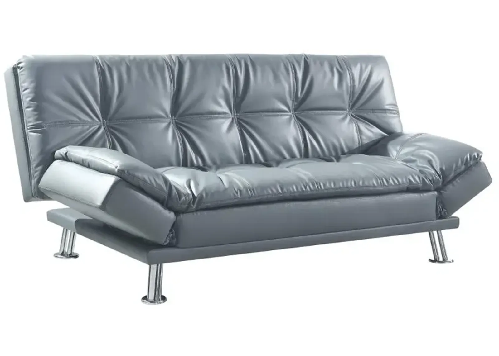 Dilleston Tufted Back Upholstered Sofa Bed Grey