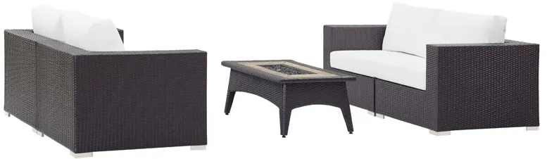 Convene 5 Piece Set Outdoor Patio with Fire Pit