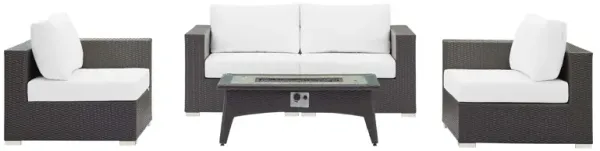Convene 5 Piece Set Outdoor Patio with Fire Pit
