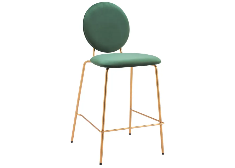 Odessa Counter Stool (Set of 2) Green & Gold