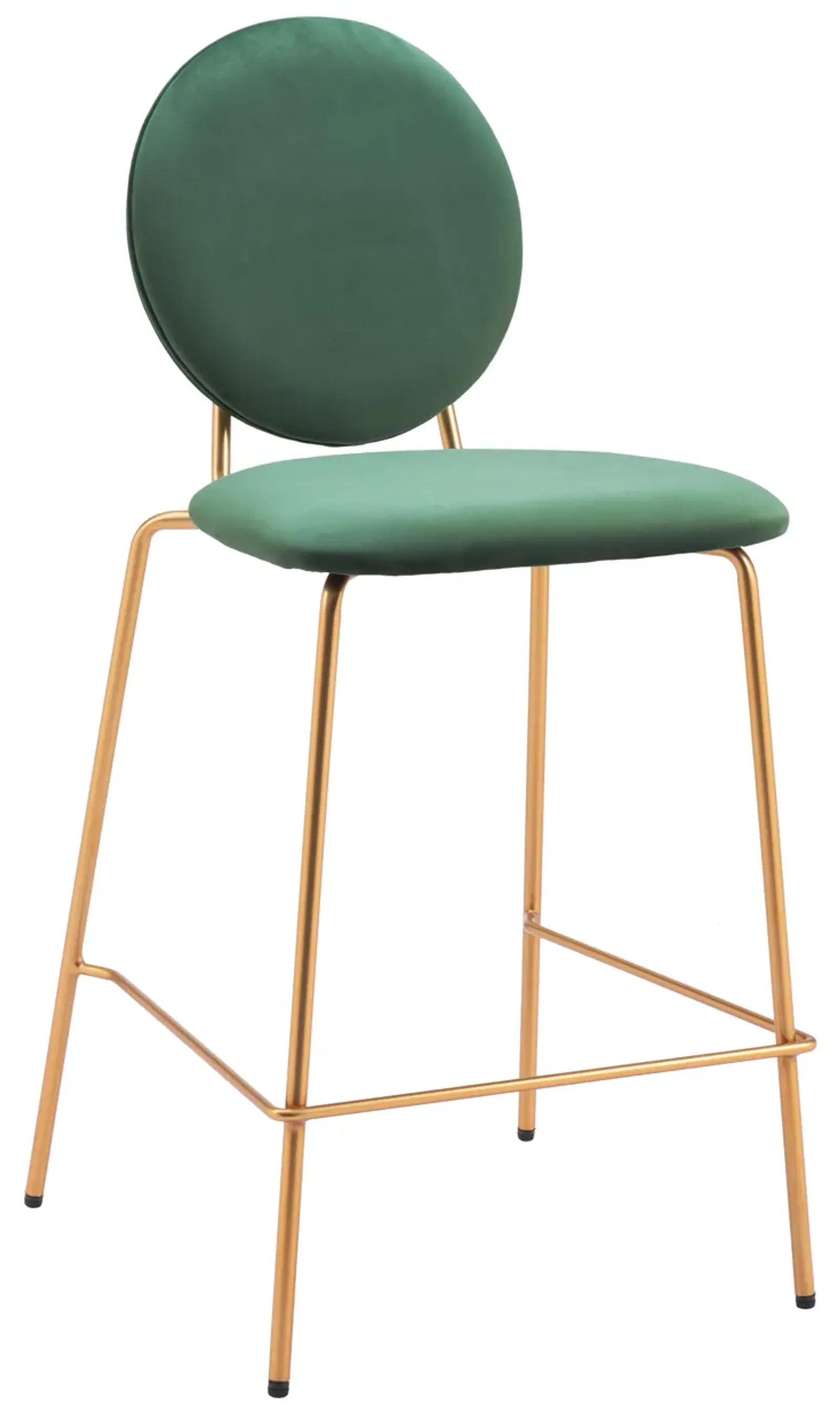 Odessa Counter Stool (Set of 2) Green & Gold