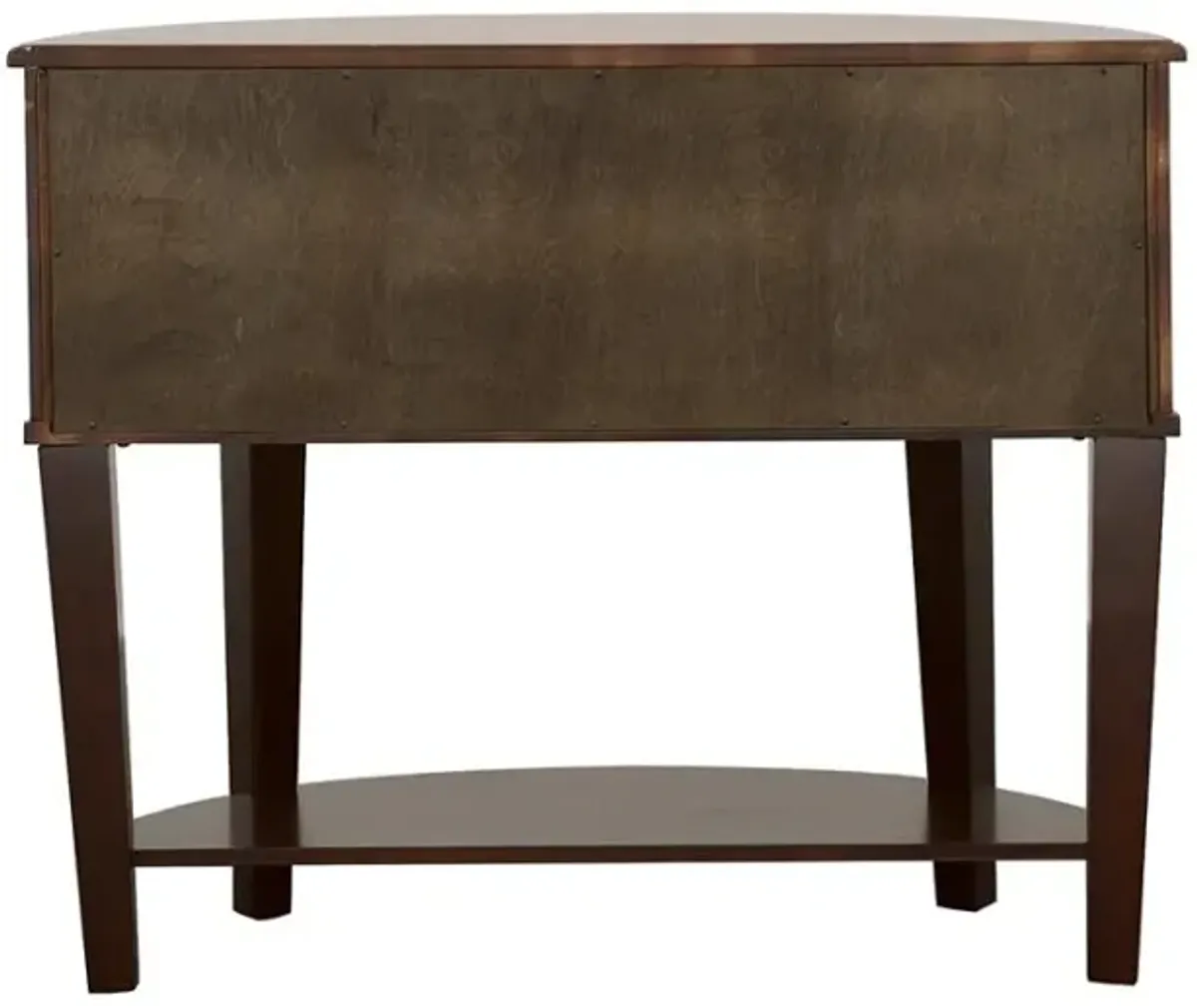 Diane 2-drawer Demilune Shape Console Table Cappuccino