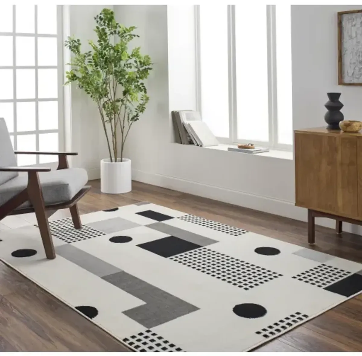 Pisa PSS-2383 5' x 7' Machine Woven Rug