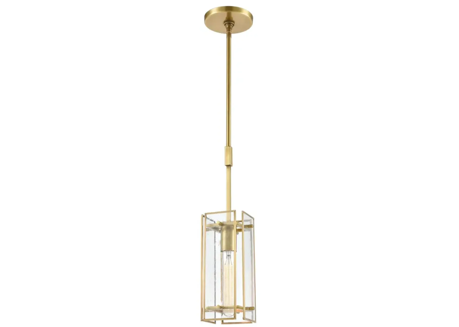 Hyde Park 5" Wide 1-Light Mini Pendant - Satin Brass